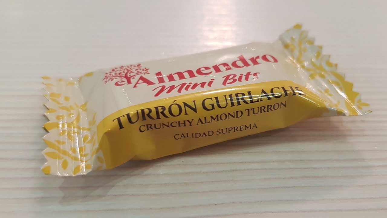 El Almendro Mini Bits Turr&oacute;n Guirlache Crunchy Almond Turron Opening Video 2019