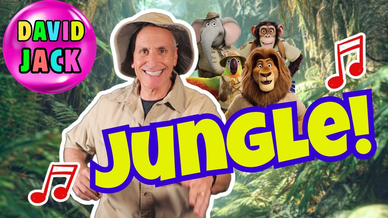 Walkin’ Through the JUNGLE (Walking Through the Jungle) | Animal Song | David Jack Kids Songs