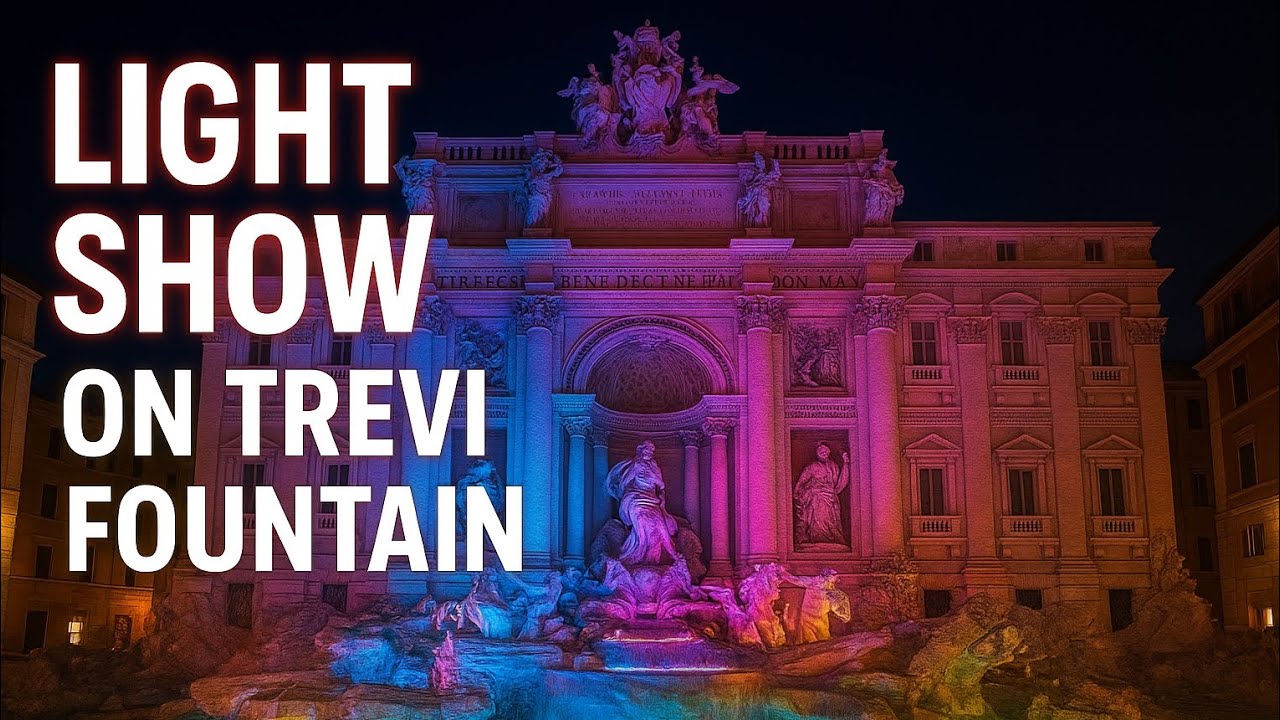Trevi Fountain Light Show:✨ Trevi Fountain's Dazzling Light Show: Unveiling the Magic!