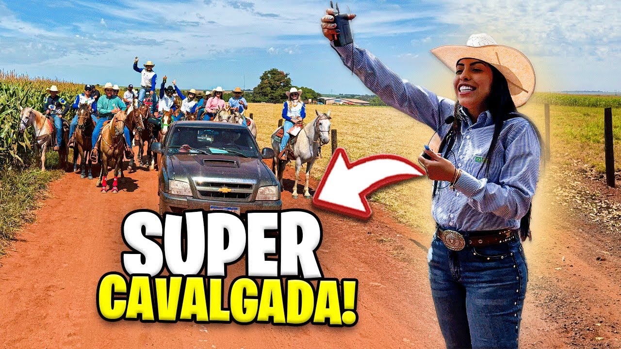 FIZ UMA CAVALGADA com TODAS AS COMITIVAS da CIDADE!