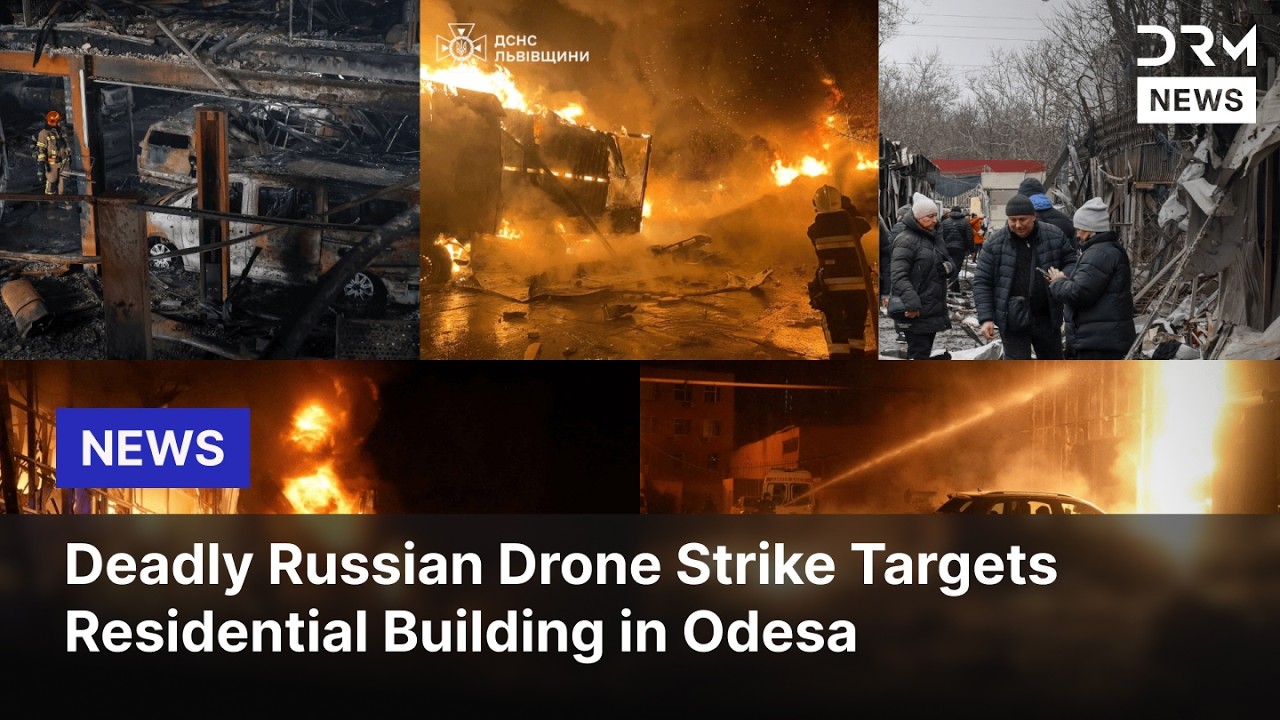 Deadly Russian Drone Strike Targets Residential Building in Odesa | DRM NEWS | AH1I