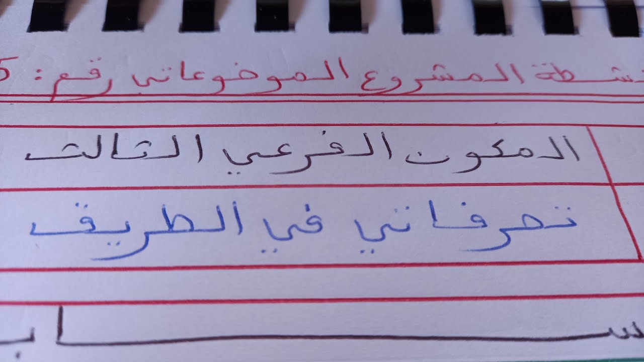 تدبير انشطة المكون الفرعي:تصرفاتي في الطريق ،حسب الاطار المنهاجي.