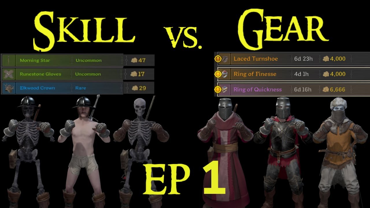 200g Kits vs. Geared Players. EP1: Cleric, Fighter, Wizard, Druid - Dark and Darker