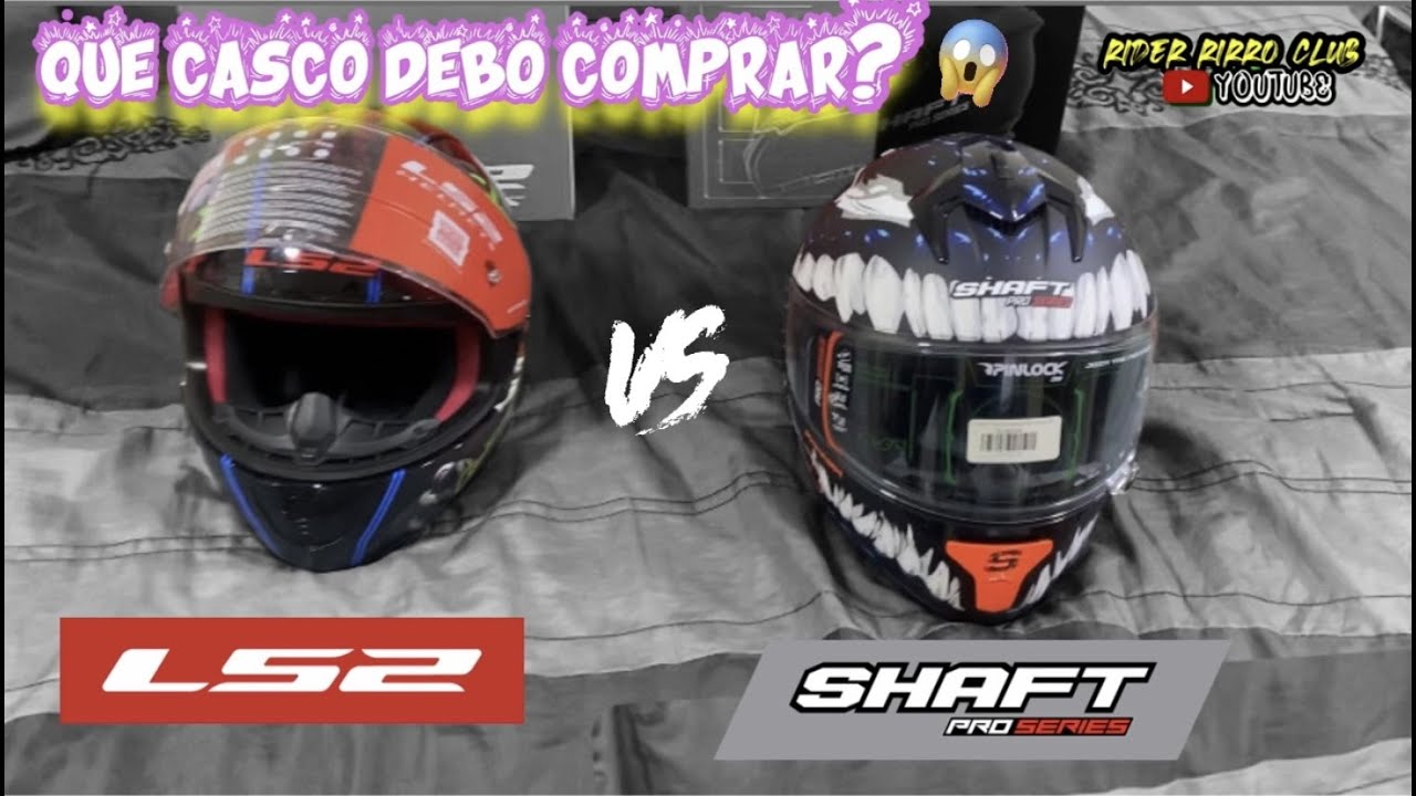 DOS DE LOS MEJORES CASCOS PARA TU DÍA A DÍA🤩CUAL COMPRAR😱😱LS2 Y SHAFT😱🤩RIDER RIRRO CLUB🤩