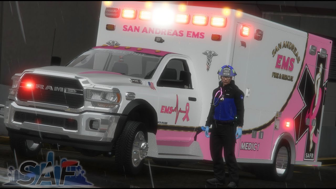 Pink 1 on Duty and a Rainy Paramedic Day! [FiveM RP] - Twitch Live Stream 10/5