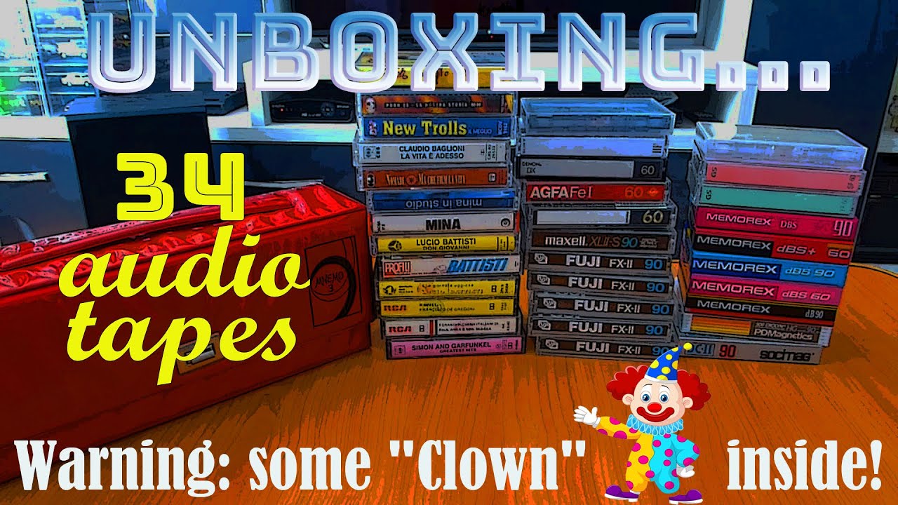 34 audio cassettes unboxing (Memorex, Socimag, PDMagnetics, GoldStar, FUJI, maxell, BKB, etc.)!