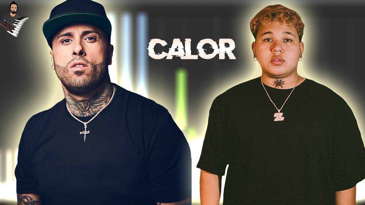 Nicky Jam & Beéle - Calor | Instrumental Piano Tutorial / Partitura / Karaoke / MIDI