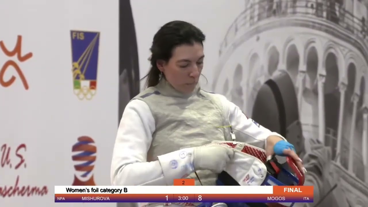 Pisa 2026 World Cup FINAL - W/F/B - MISHUROVA Irina Vs MOGOS Ionela Andreea - Wheelchair Fencing