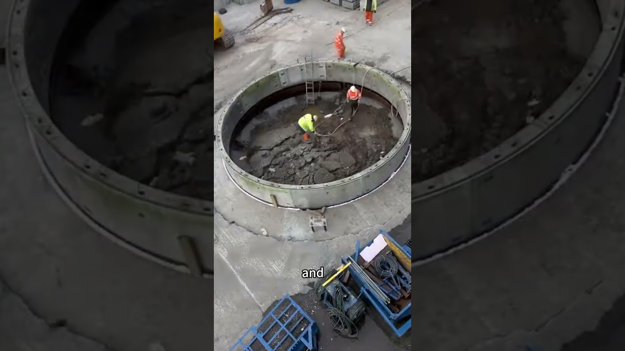 The most common method of caisson construction during construction