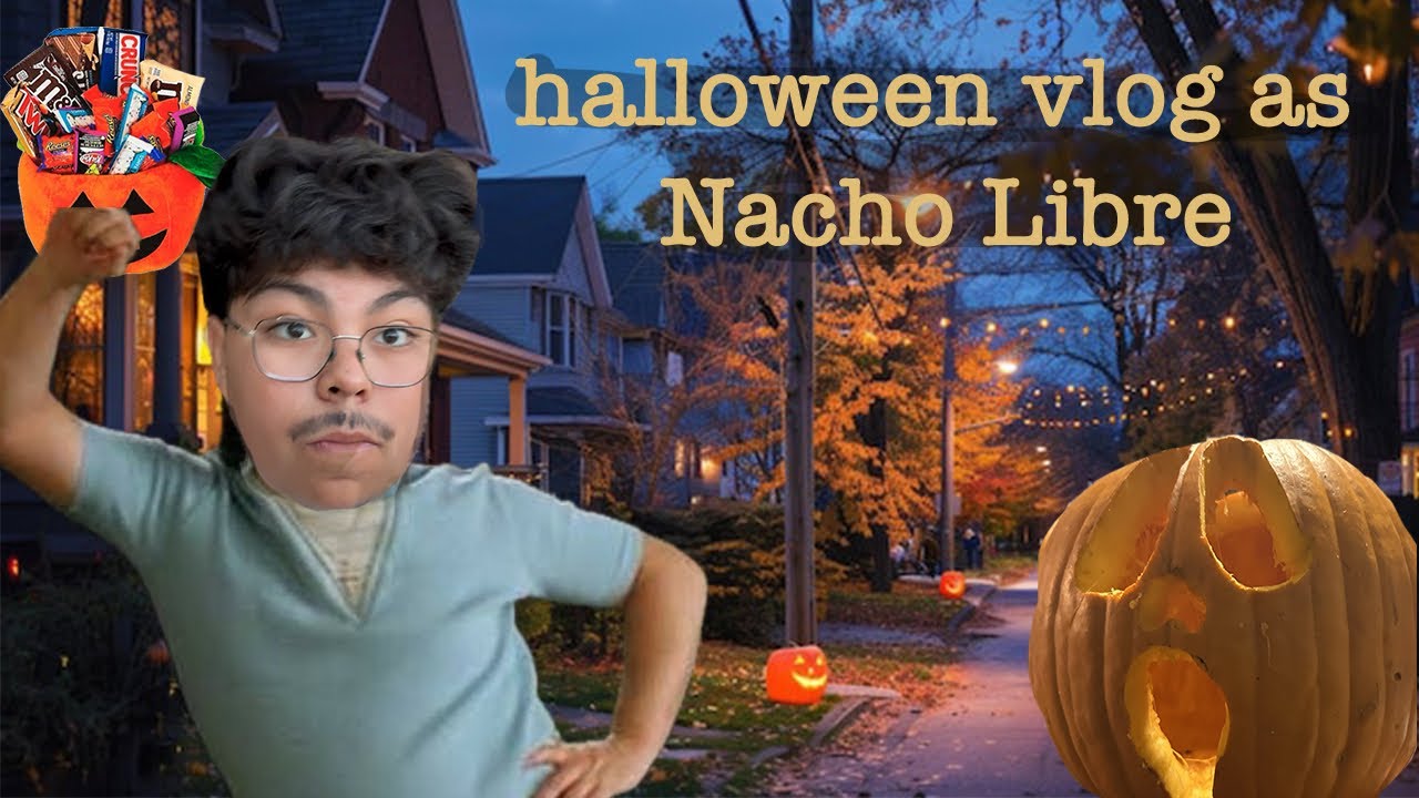 I dressed up as NACHO LIBRE for Halloween (vlog)￼