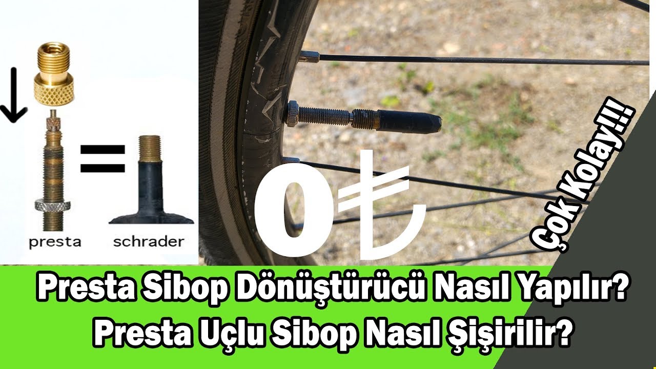 Sıfır Maliyetle Presta Sibop Adaptörü Nasıl Yapılır? Presta vs Schrader Valves