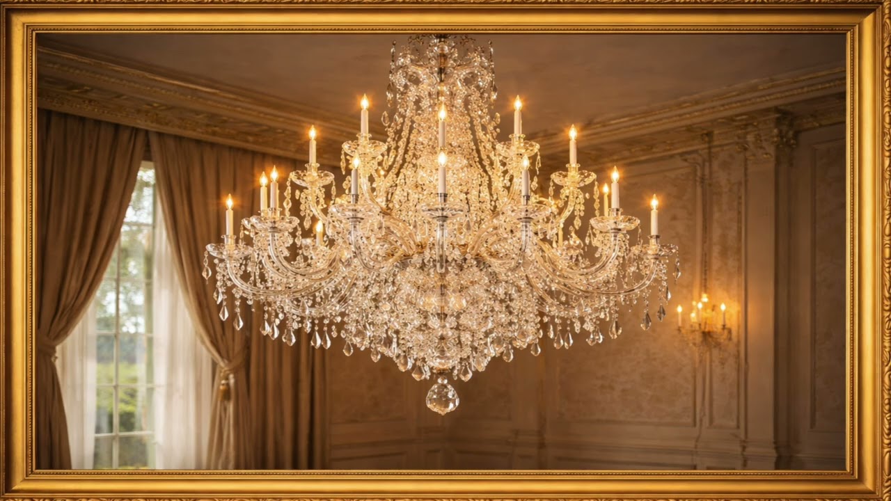 1 Hour | Frame Art  |TV Screen| 4K | still world #chandelier