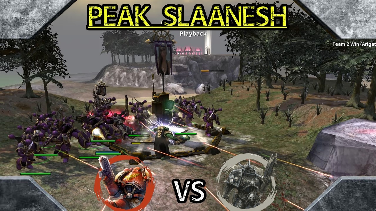 Dawn of War DE Soulstorm: 1 vs 1 Chaos Space Marines vs Space Marines