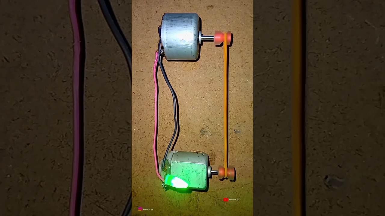 Awesome power generator project &bull; DC Motor Generator | #tech #dcmotor #freeenergy #youtubeshorts