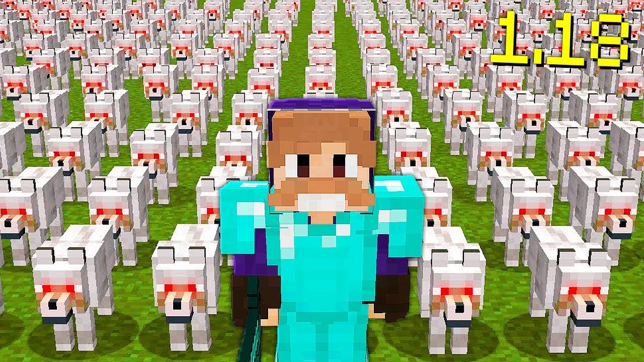 100 ВОЛКОВ ПРОТИВ СЕРВЕРА в MINECRAFT