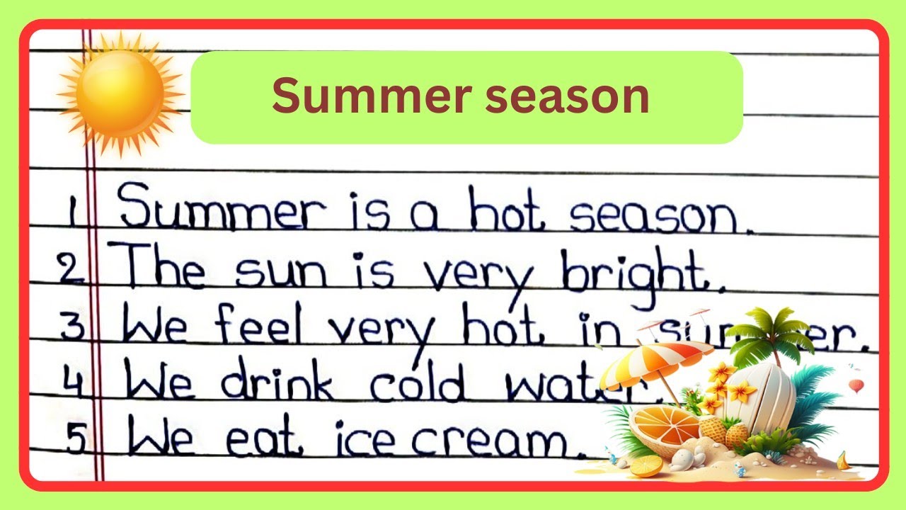 10 Lines Easy Essay On Summer Season In English | Summer 10 Lines | Summer Essay Writing