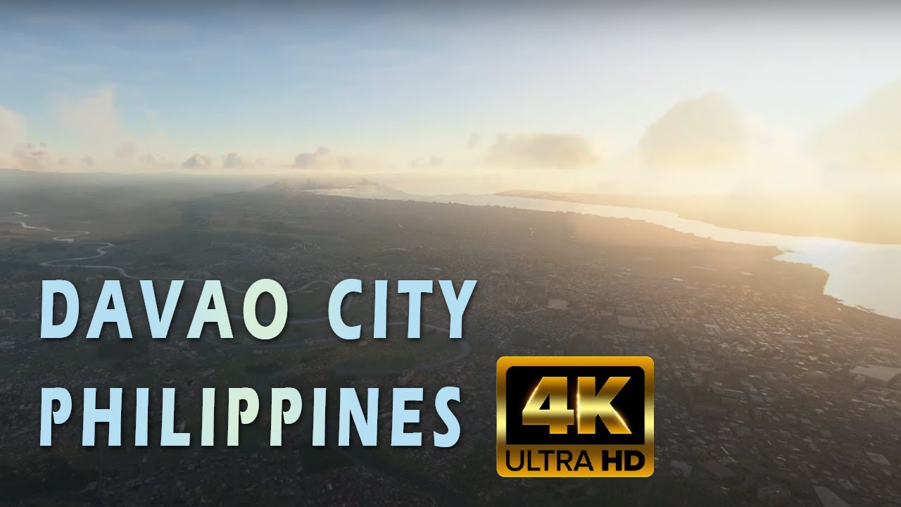 Davao City, Philippines | 4K (Ultra HD) Aerial View -  Microsoft Flight Simulator 2020