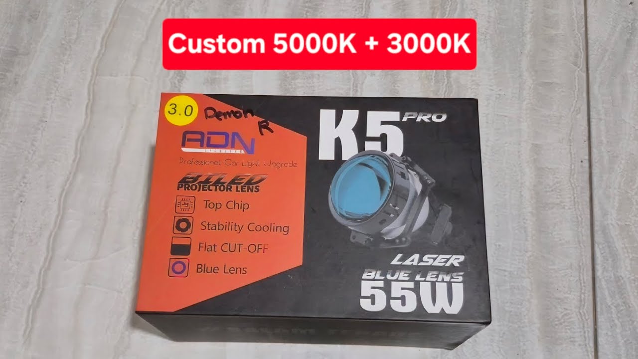 K5 PRO Dual Chip-Dual Reflektor CUSTOM 5000K + 3000K