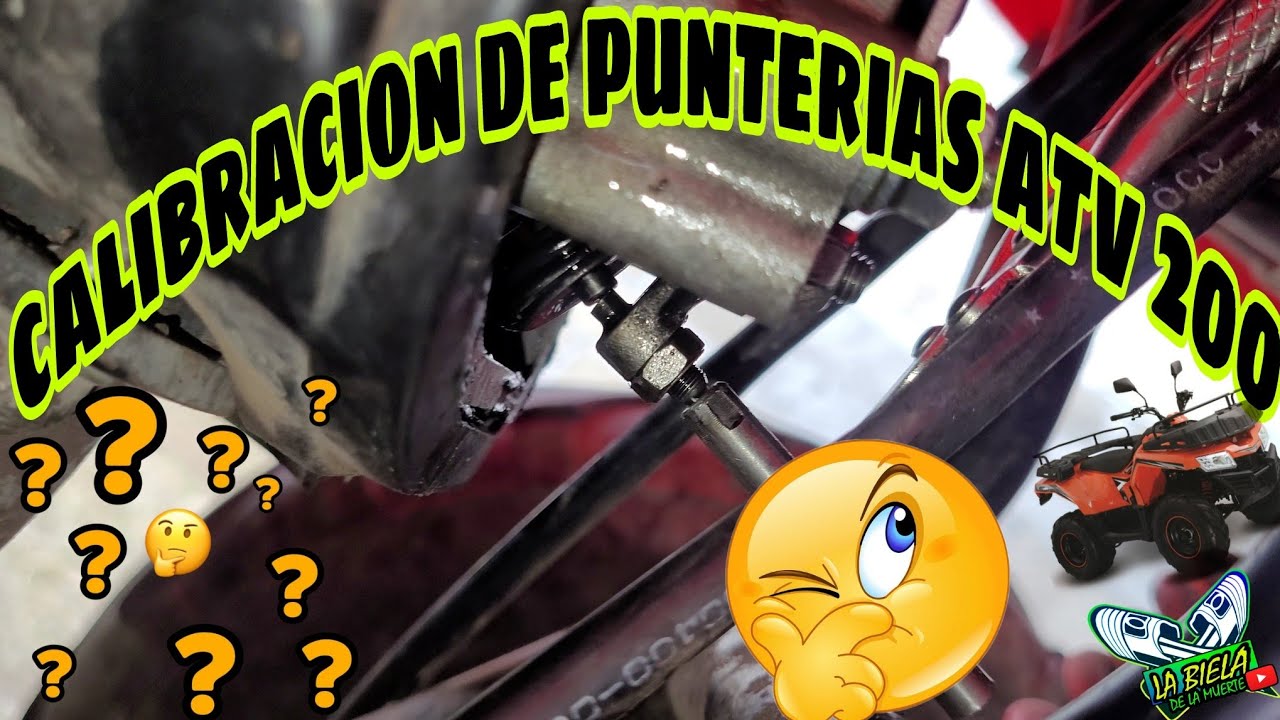 calibrando  las punterias de una cuatrimoto ATV 200 Italika