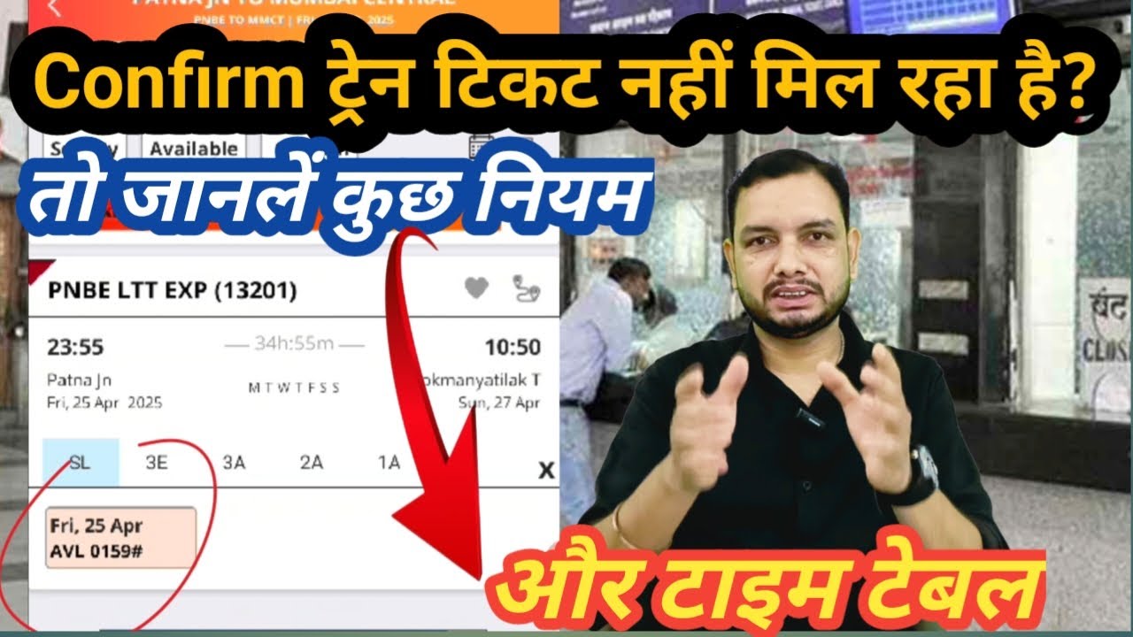 Confirm Train Ticket ke liye kuchh niyam aur time table | @Tech_Rahul143 confirm Train Ticket