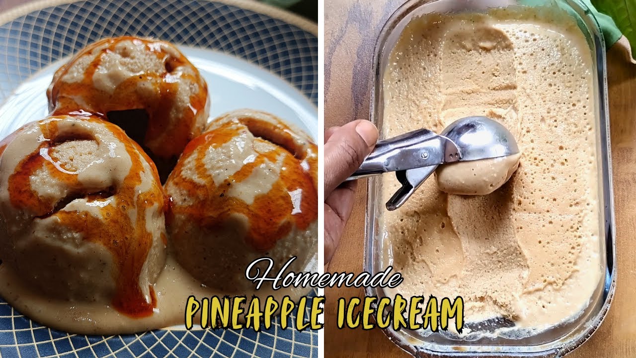 বাড়িতে থাকা মাত্র 3টি উপকরণে তৈরী আনারসের আইসক্রিম। HOME MADE PINEAPPLE ICECREAM IN 3 INGREDIENT