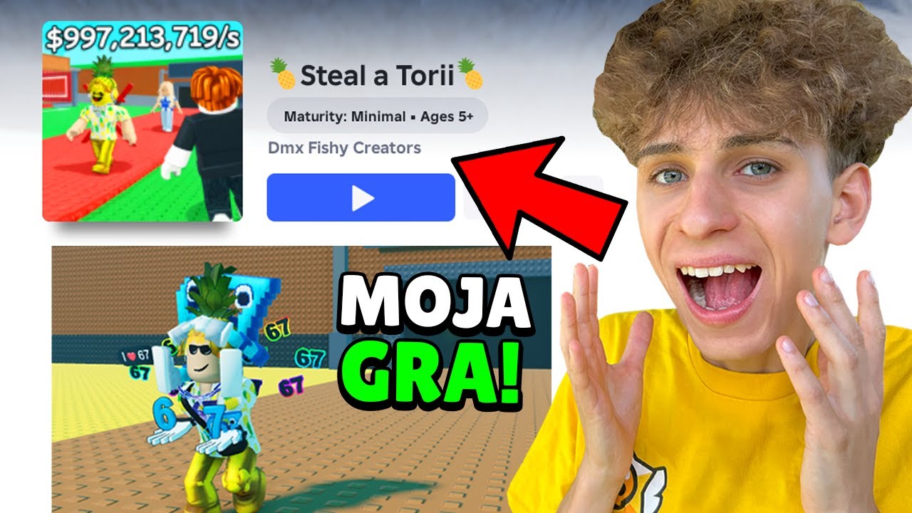 MOJA WŁASNA GRA W ROBLOXIE JUŻ JEST! 🍍(Steal a Torii)