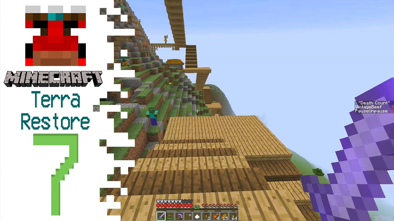 Minecraft Terra Restore with Pause - EP07 - Ominous Hillside