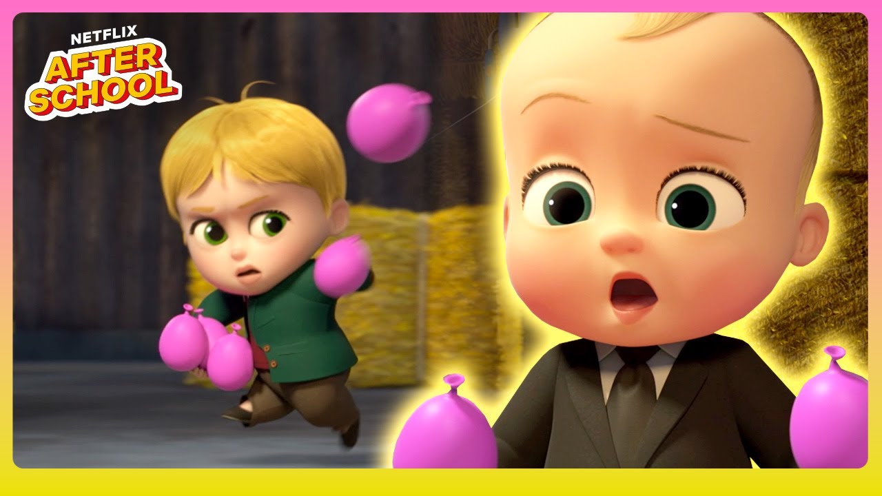 Water Balloon Fight! 🎈 The Boss Baby: Back in the Crib | Netflix Family