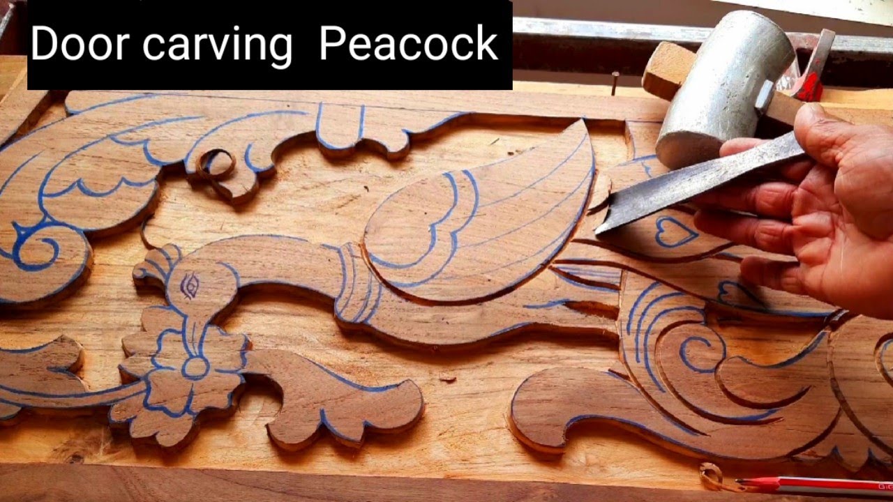 Beautiful carving art Peacock | wood carving by UP wood art