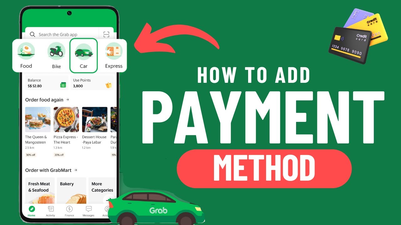 Как добавить способ оплаты в приложение Grab { Шаг за шагом }