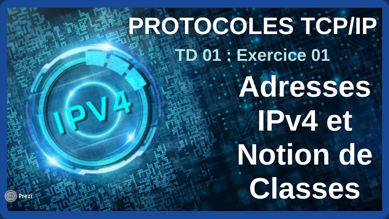 Protocoles TCP/IP : TD01 : Exercice 01 : Adresses IPv4 et Notion de Classes - L2 GTR
