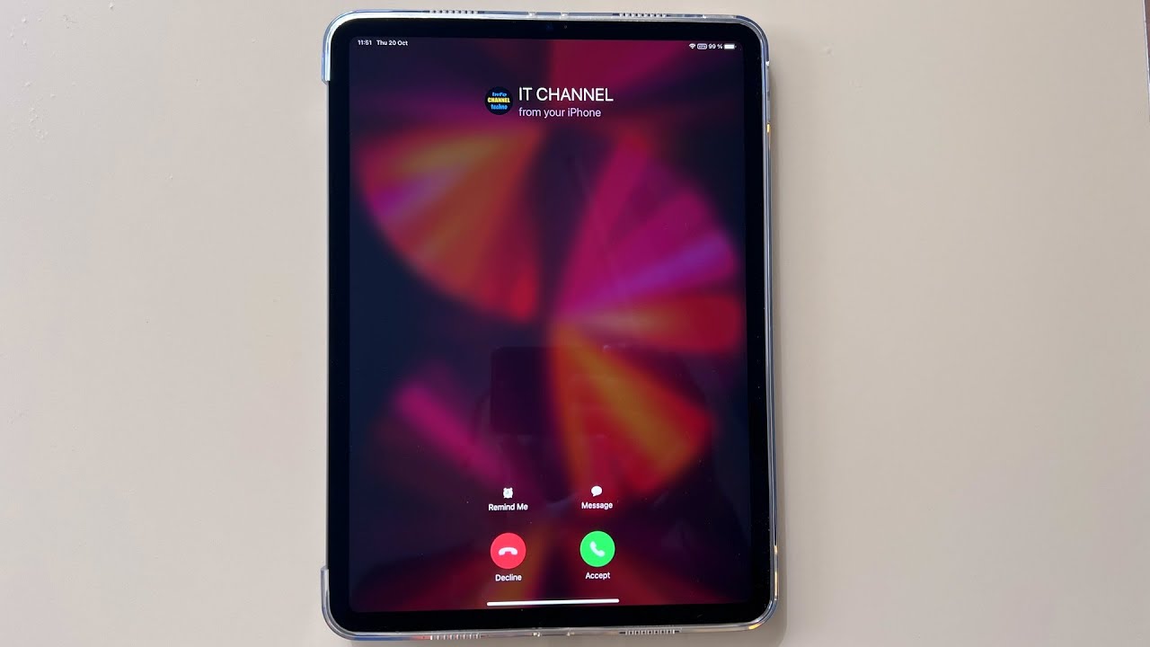 iPad Pro 11 (2021) IT Channel Incoming Call
