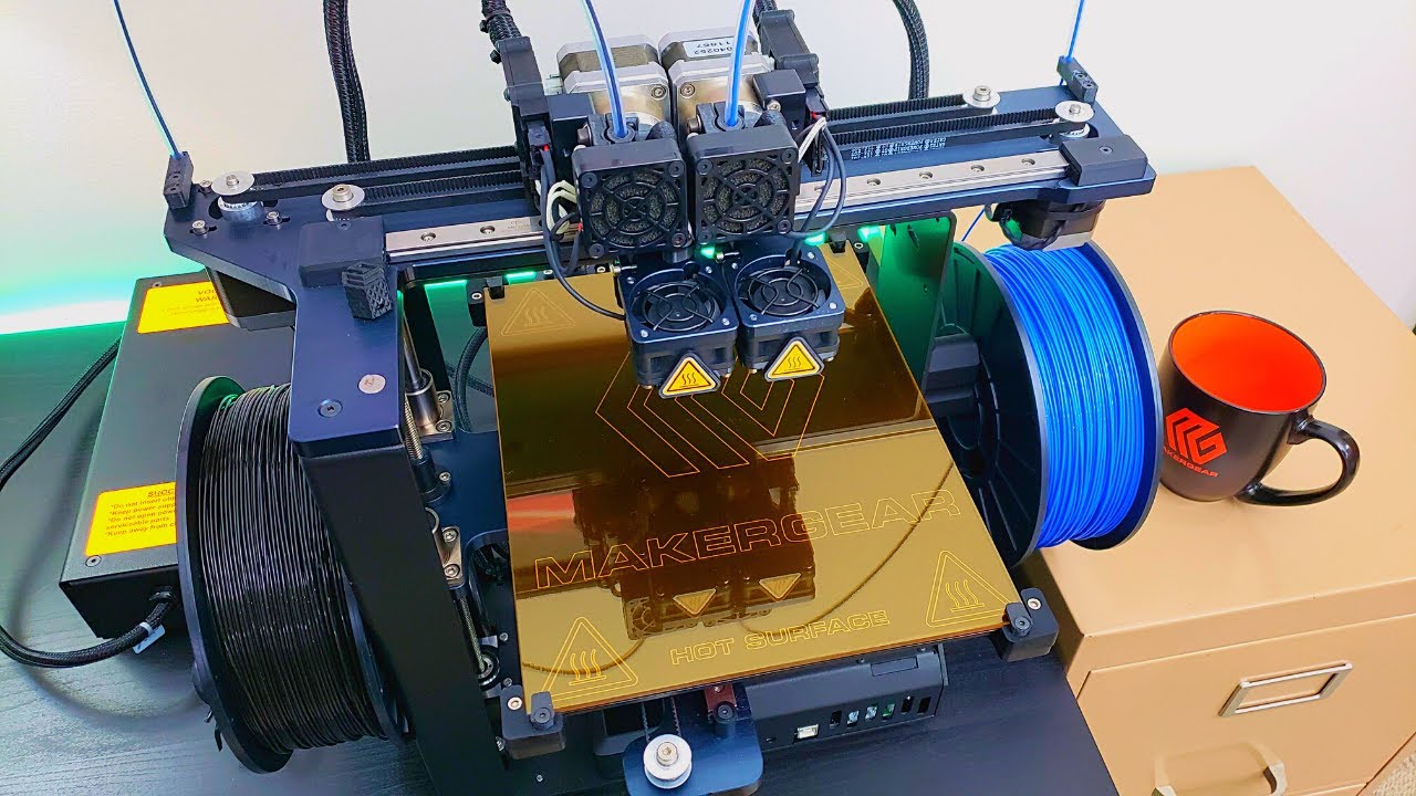 MakerGear M3-ID 3D Printer Unbox, Setup, and First Print! 🔥🔥🔥