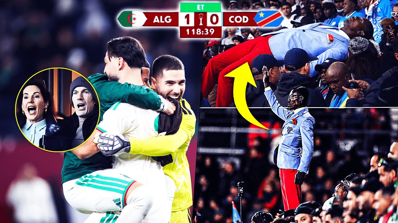 LES FOLLES IMAGES DE ZIDANE ET DU SOSIE DE LUMUMDA... ALGÉRIE 1-0 RD CONGO : BOULBINA ! (bonus)