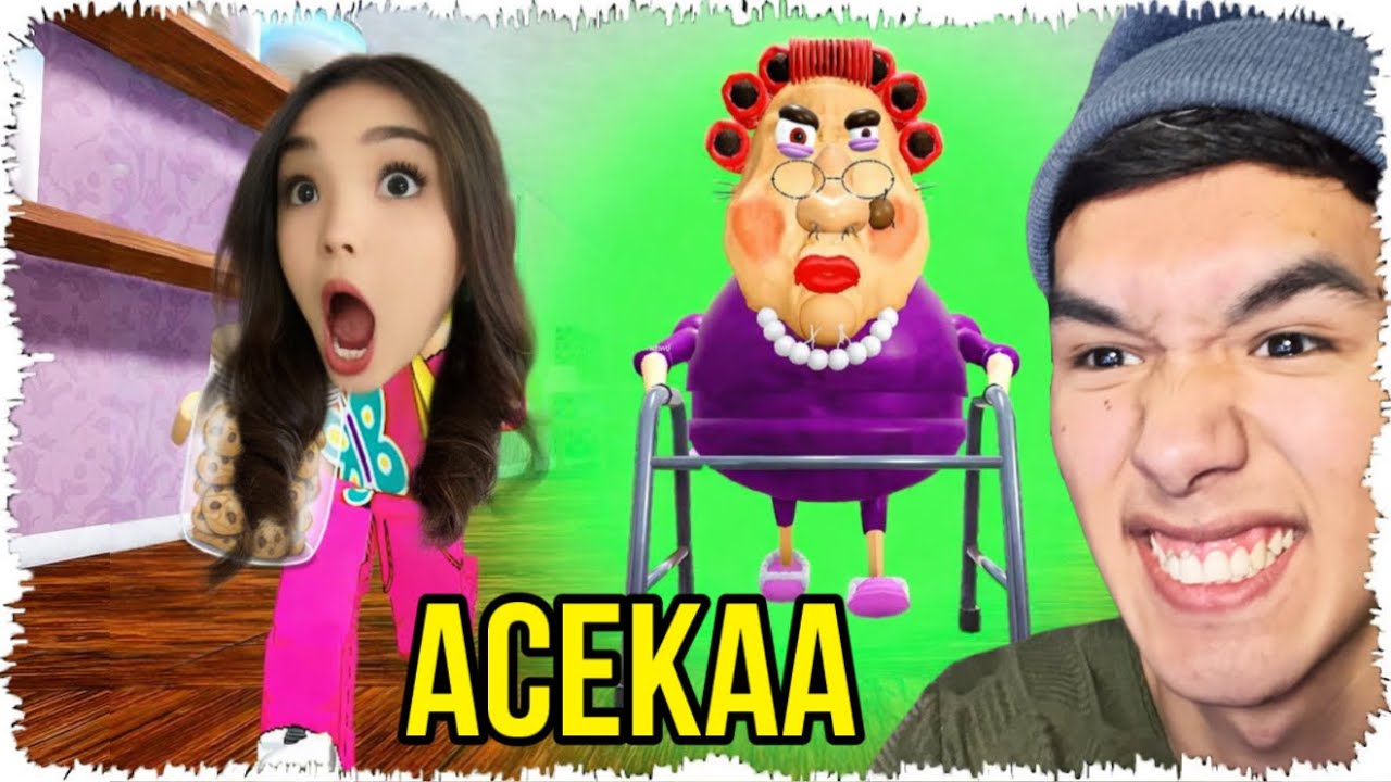😱АCЕКА ЕКЕУМІЗ ӘЖЕНІҢ ПЕЧЕНЬЕСІН АЛЫП ҚАШТЫҚ! ESCAPE EVIL GRANDMA!