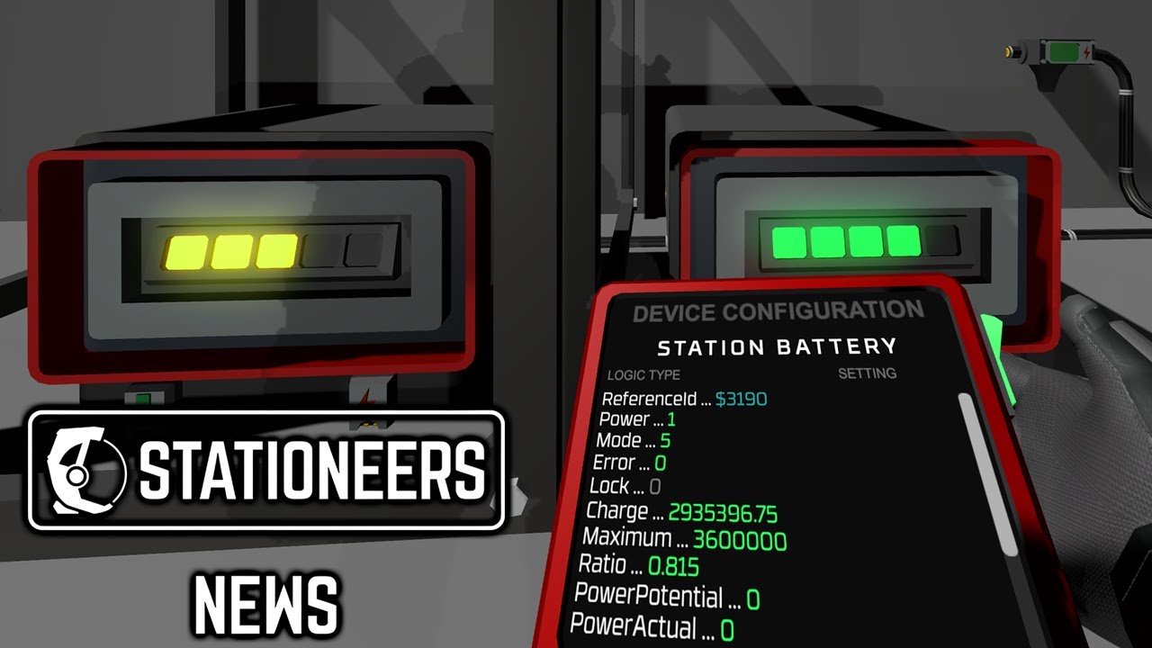 Stationeers News - Station Batteries fixed to also discharge in OUTSIDE vacuum / cold atmosphere **