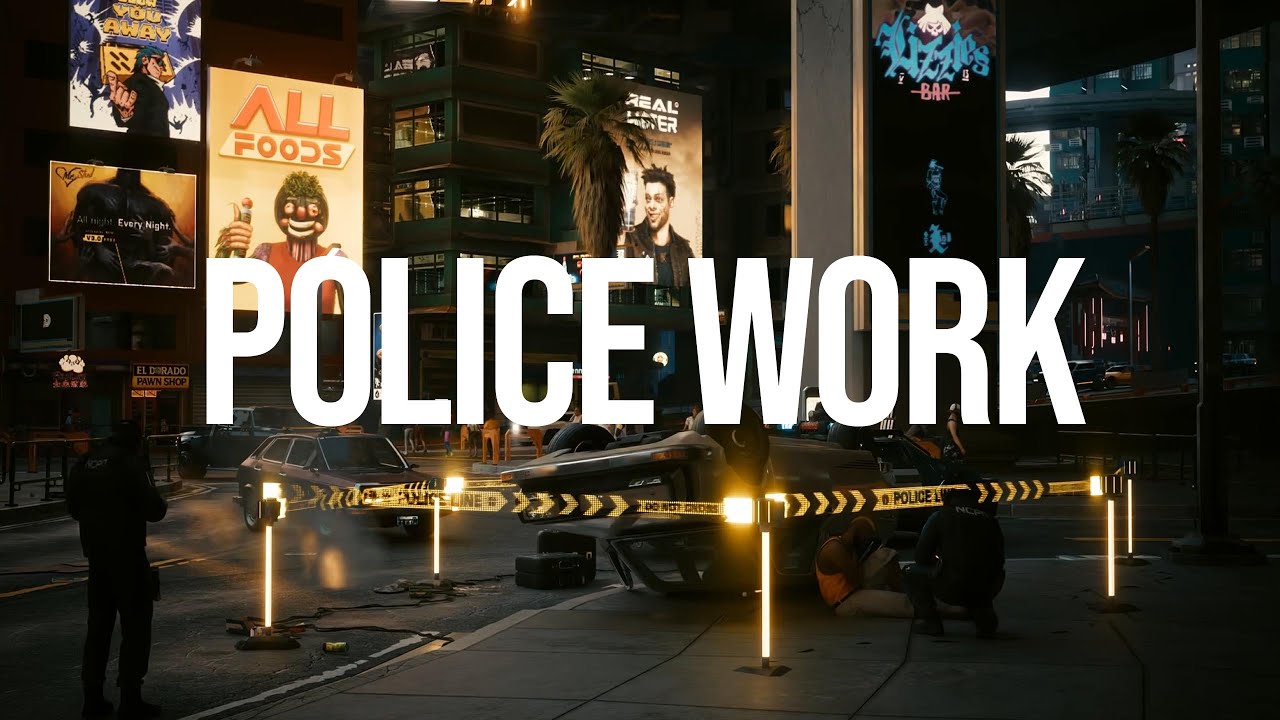 CYBERPUNK 2077 Police work 8 hours Ambience