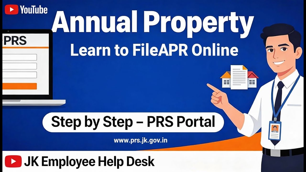 APR 2025 Complete Guide for J&K Government Employees | PRS Portal Filing Step-by-Step