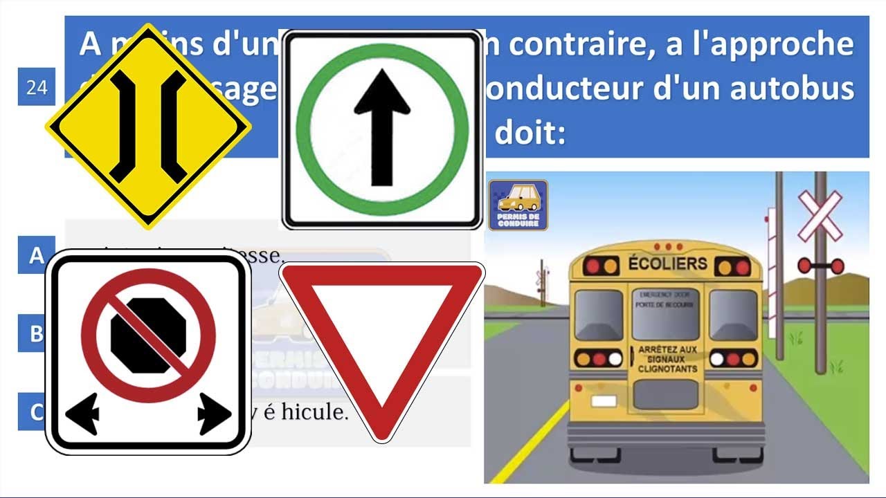 Examen théorique SAAQ Québec 2026 - code de la Sécurité routière SAAQ  canada test Quebec 2