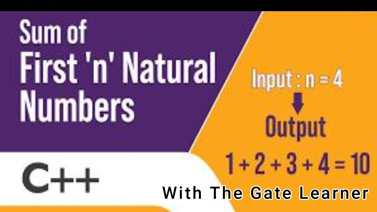 C Program to Sum of Natural Numbers with The GATE Learner | Sum of Natural Numbers Using for Loop