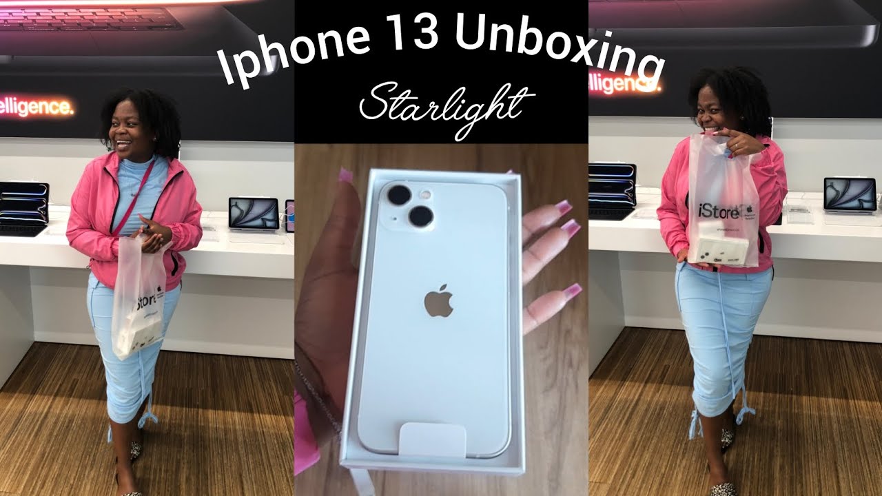 Let's go get a new phone| Iphone 13 (starlight) unboxing + accessories🤍Istore South Africa