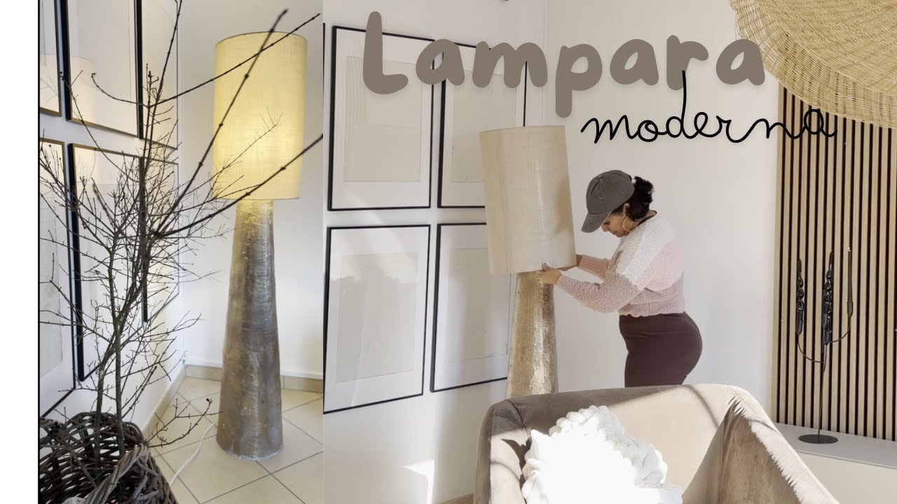 Como hacer lampara de pie de yeso | DIY LAMP