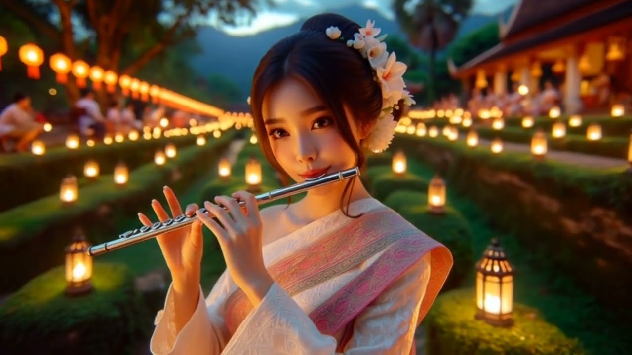 Beautiful Ancient Maiden Playing the Flute | Soul-Touching Traditional Music