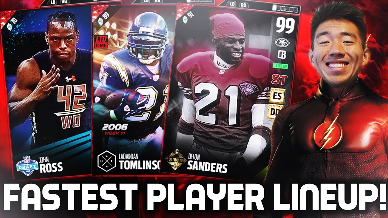 FASTEST PLAYER LINEUP! 20+ MILLION COIN LINEUP! MADDEN 17 ULTIMATE TEAM BUILDER
