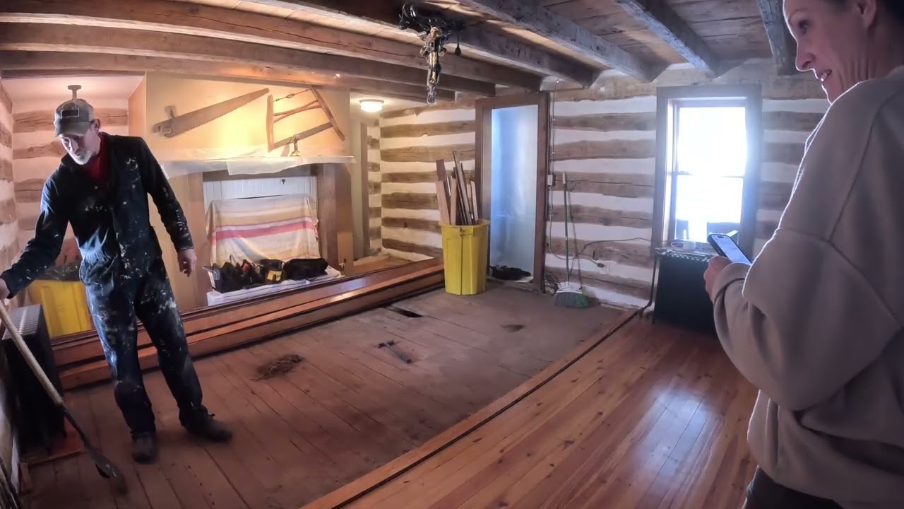 Uncovering the Original 185-Year-Old Log Cabin Floors