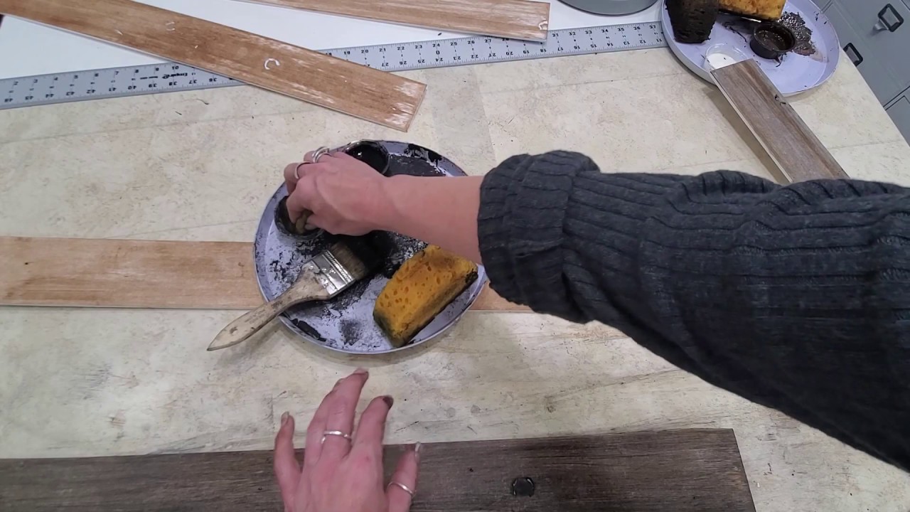 Faux Dark Salvage wood made from foam core