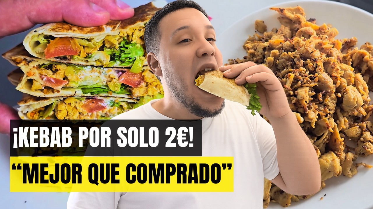 Cómo Hacer KEBAB CASERO de Pollo | Receta Fácil y Económica | Salsa de Yogur