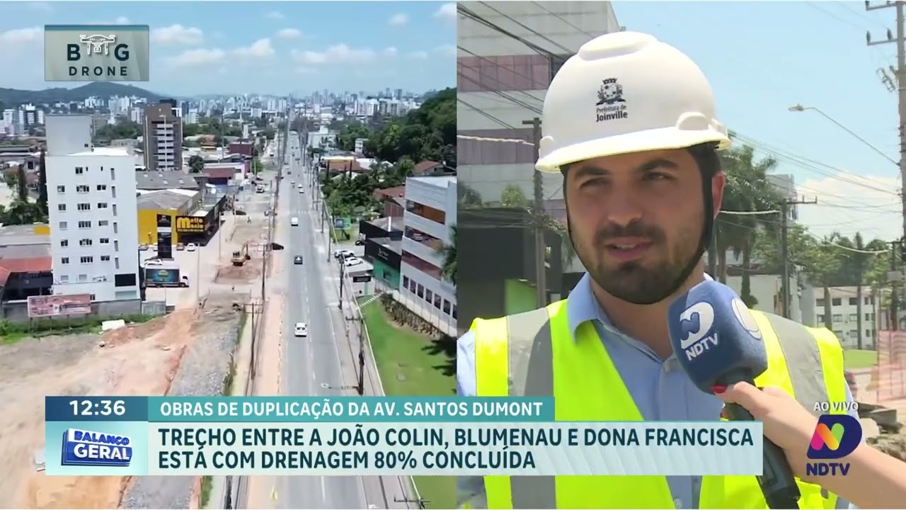 Avenida Santos Dumont avança em obras e impacta trânsito