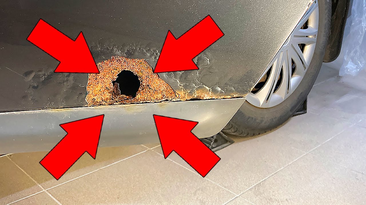 DIY Repair Rust Hole in the Door on a Budget Using Fiberglass and No Welding