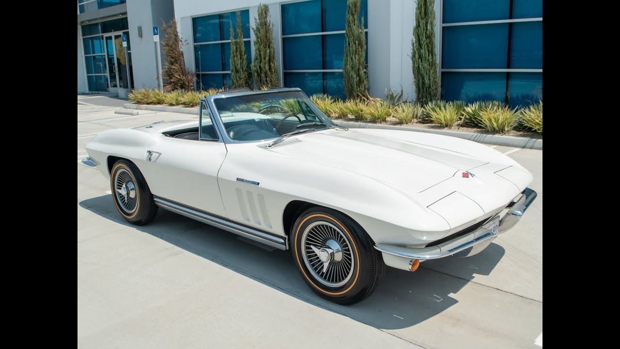 SOLD 1965 ERMINE WHITE CORVETTE FUEL INJECTED CONVERTIBLE